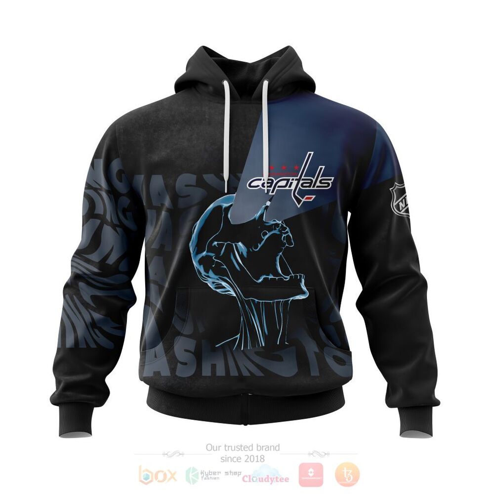 BEST NHL Washington Capitals Skull Personalized All Over Print 3D Hoodie, Shirt 1 NHL Washington Capitals Specialized Skull Concepts Personalized 3D Hoodie Shirt