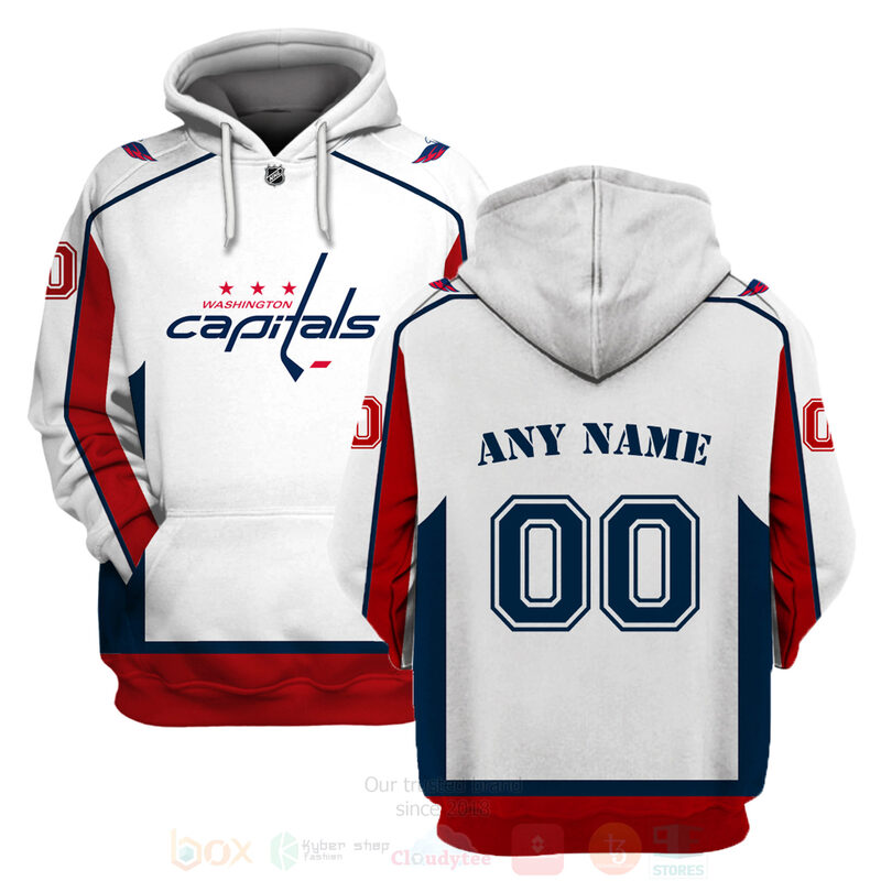 BEST NHL Washington Capitals Team Personalized White Unisex 3D Hoodie, Shirt 17 NHL Washington Capitals Team Personalized White 3D Hoodie Shirt