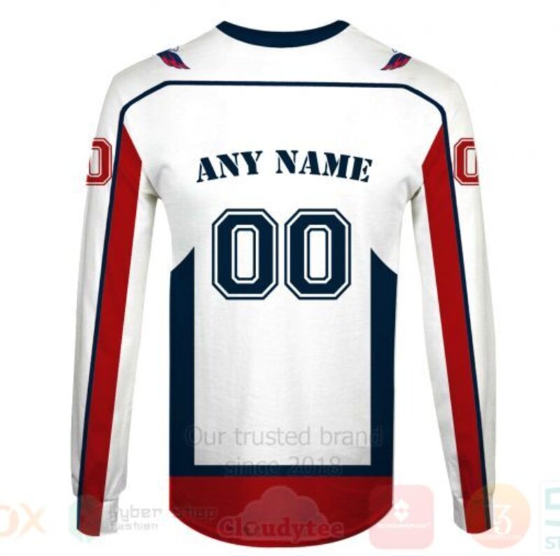 NHL Washington Capitals Team Personalized White 3D Hoodie Shirt 1 2 3 4 5