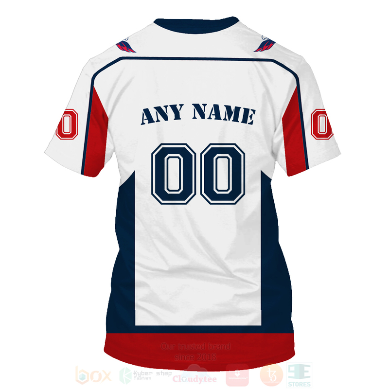 NHL Washington Capitals Team Personalized White 3D Hoodie Shirt 1 2 3 4 5 6 7