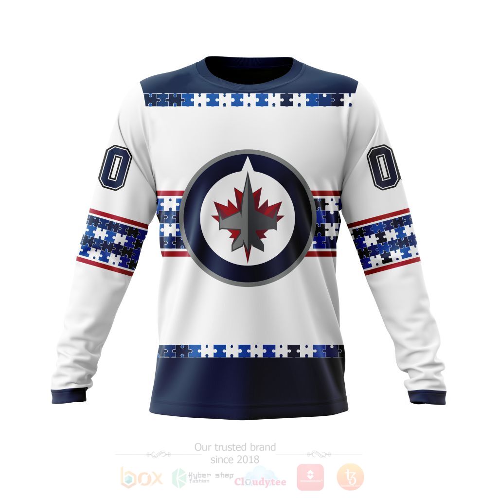 BEST NHL Winnipeg Jets Autism Awareness Ver2 Personalized All Over Print Custom Hoodie, T-Shirt 3 NHL Winnipeg Jets Autism Awareness Ver2 Personalized 3D Hoodie Shirt 1 2
