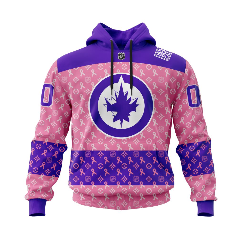 NHL Winnipeg Jets Fights Cancer Jersey Personalized 3D Hoodie Shirt