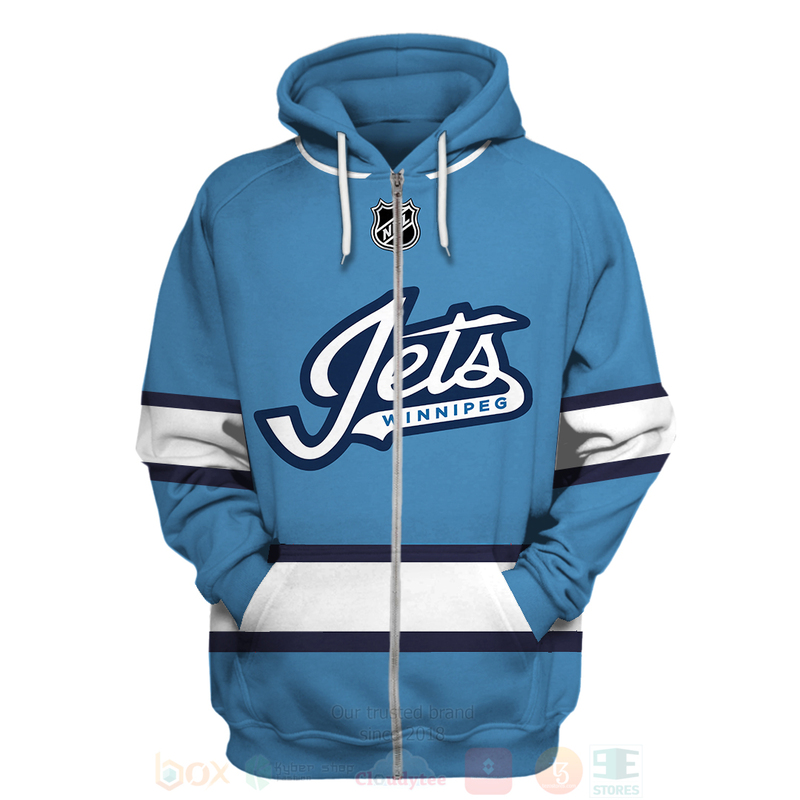 NHL Winnipeg Jets Team Blue 3D Hoodie Shirt