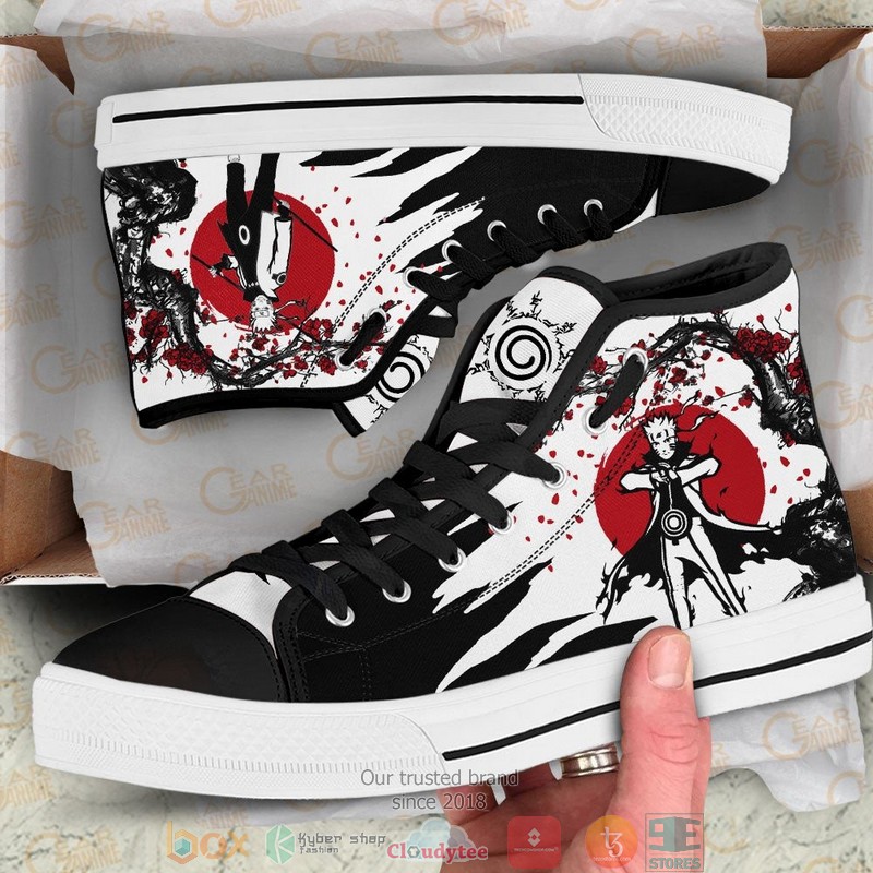 NRT Uzumaki Bijuu NRT Japan Style High Top Canvas Shoes 2 NRT Uzumaki Bijuu NRT Japan Style High Top Canvas Shoes 1