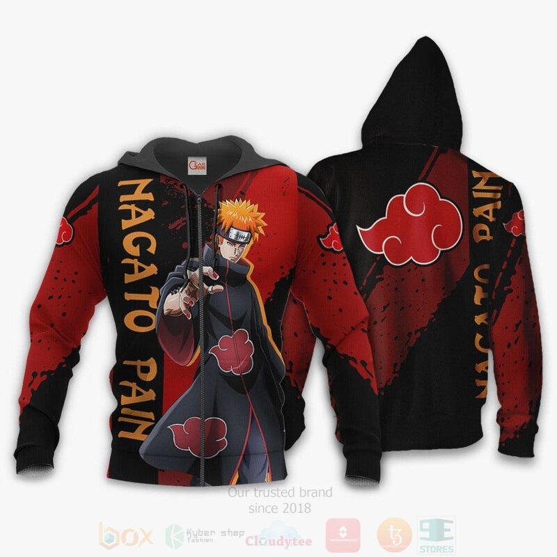 Nagato Pain Akatsuki Custom Anime 3D Hoodie Shirt