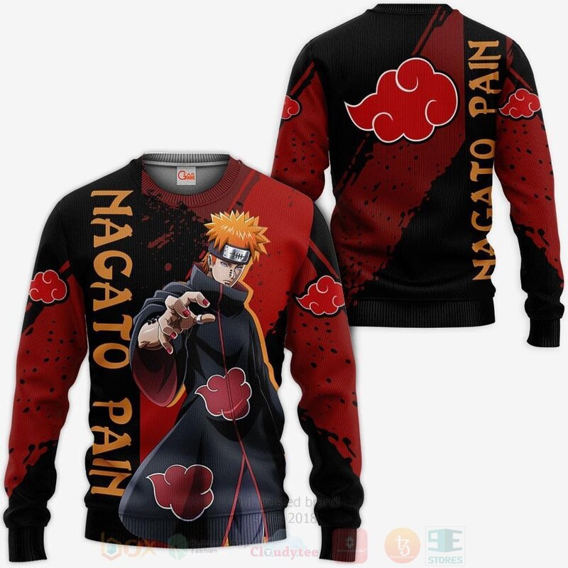 BEST Nagato Pain Akatsuki Custom Anime 3D Hoodie, T-Shirt 2 Nagato Pain Akatsuki Custom Anime 3D Hoodie Shirt 1