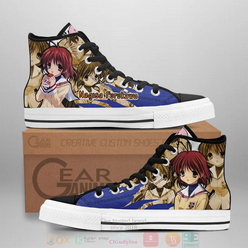 Nagisa Furukawa Clannad Anime Canvas High Top Shoes