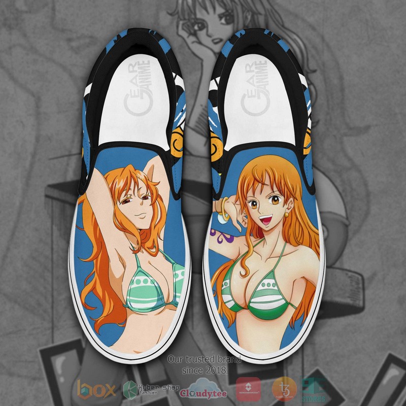 Nami One Piece Anime Slip On Shoes