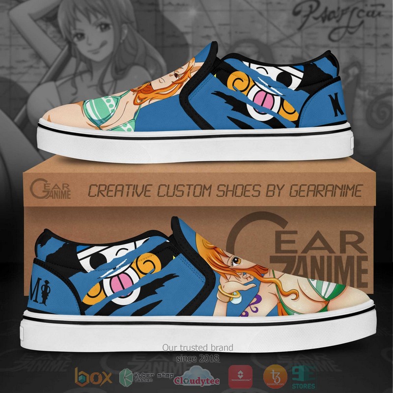 Nami One Piece Anime Slip On Shoes 1