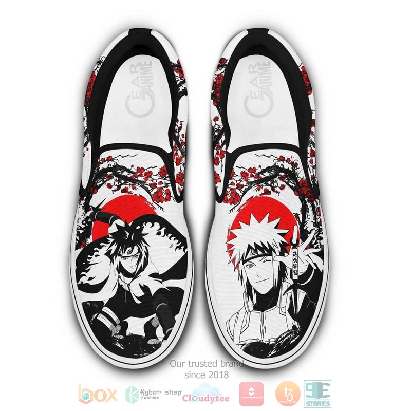Namikaze Minato Japan Blossom Anime Slip On Shoes