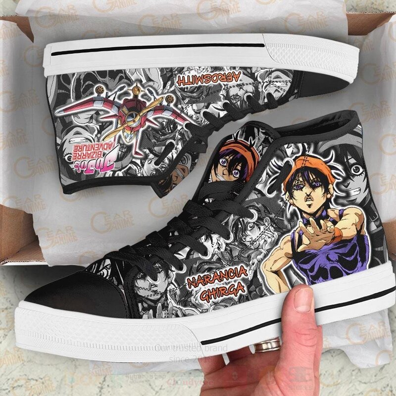 Narancia Ghirga Custom Manga Anime Jojos Birraze Adventure High Top Shoes 1