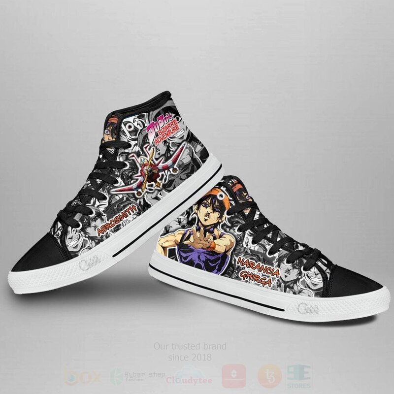 BEST Narancia Ghirga Custom Manga Anime Jojo's Birraze Adventure High Top Canvas Sneakers 3 Narancia Ghirga Custom Manga Anime Jojos Birraze Adventure High Top Shoes 1 2