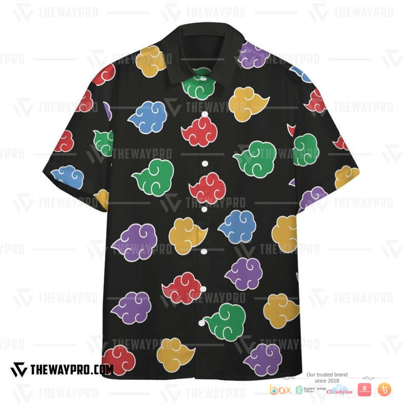Naruto Shippuden Akatsuki Colorful Pattern Hawaiian shirt