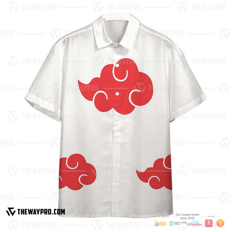 Naruto Shippuden White Akatsuki Cosplay Hawaiian shirt