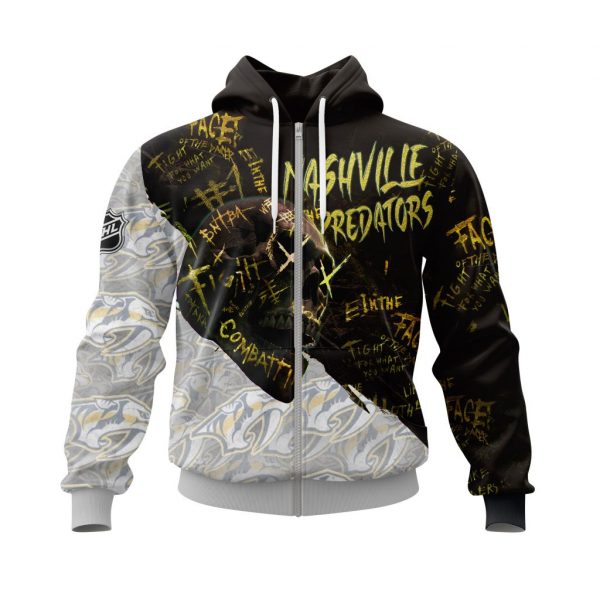 Nashville Predators Personalized NHL Skull Style 3d shirt, hoodie 2 Nashville Predators Personalized NHL Skull Style 3d shirt hoodie 1