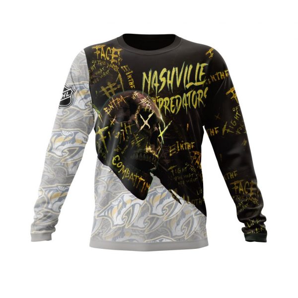 Nashville Predators Personalized NHL Skull Style 3d shirt, hoodie 4 Nashville Predators Personalized NHL Skull Style 3d shirt hoodie 1 2 3
