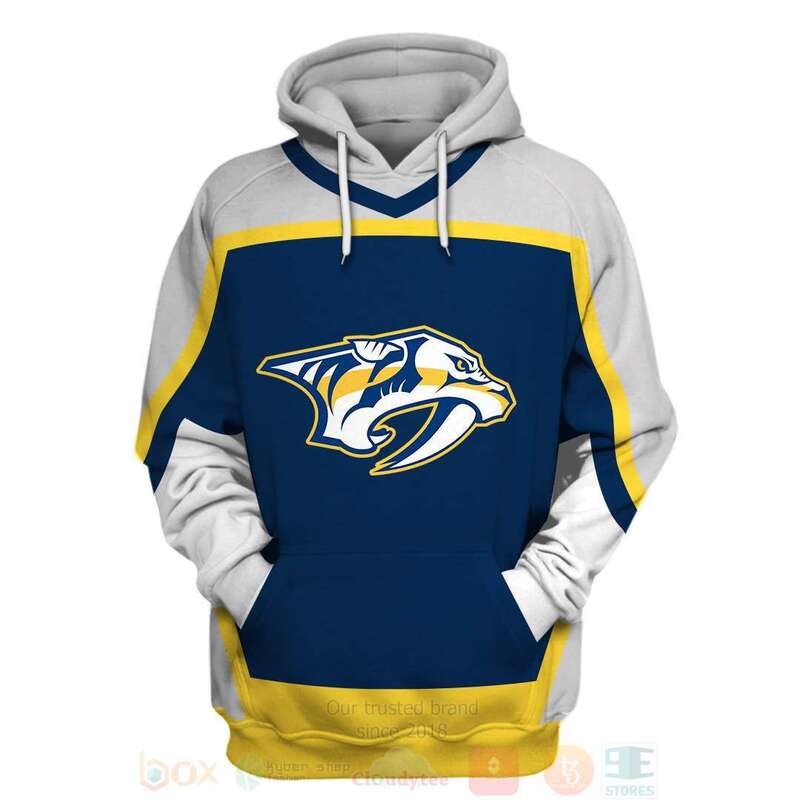 BEST Nashville Predators Personalized Navy Full Printing 3D Hoodie, Shirt 3 Nashville Predators Personalized Navy 3D Hoodie Shirt 1 2