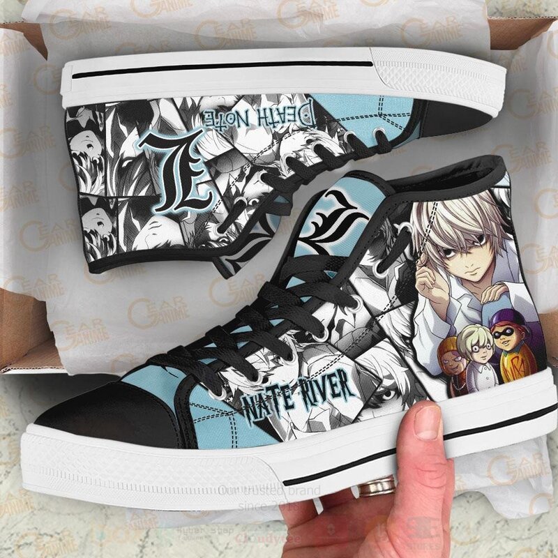 Nate River Near Custom Death Note Anime High Top Shoes 1