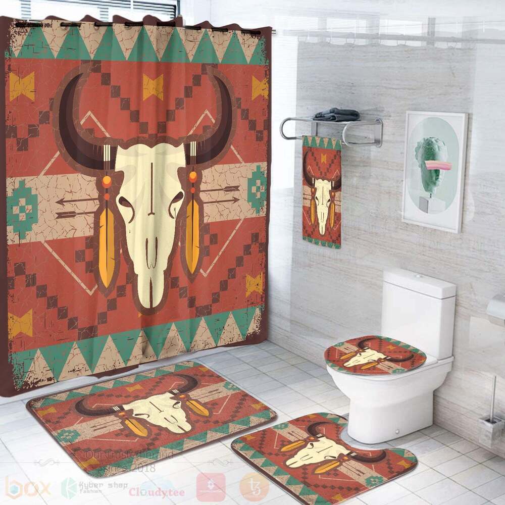 Native American Bison Bathroom Set