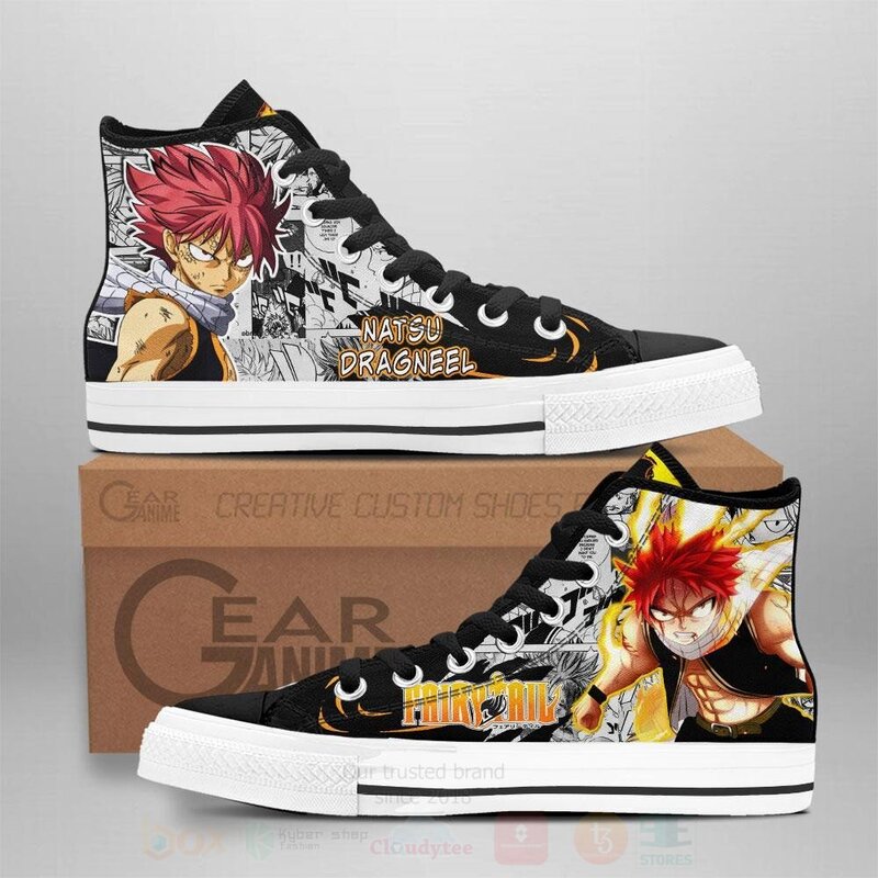 Natsu Dragneel Custom Fairy Tail Anime High Top Shoes