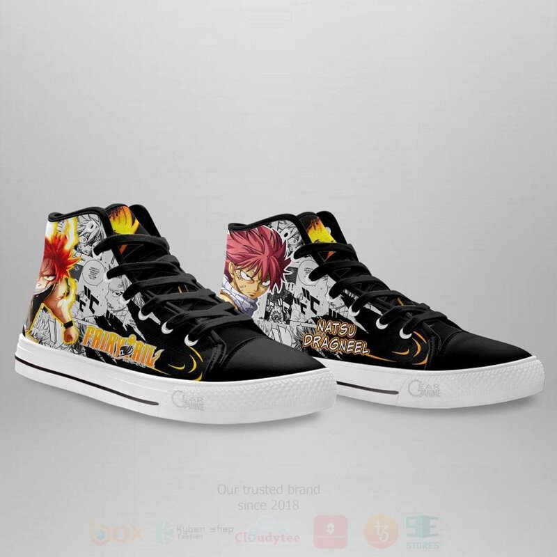 BEST Natsu Dragneel Custom Fairy Tail Anime High Top Canvas Sneakers 4 Natsu Dragneel Custom Fairy Tail Anime High Top Shoes 1 2 3
