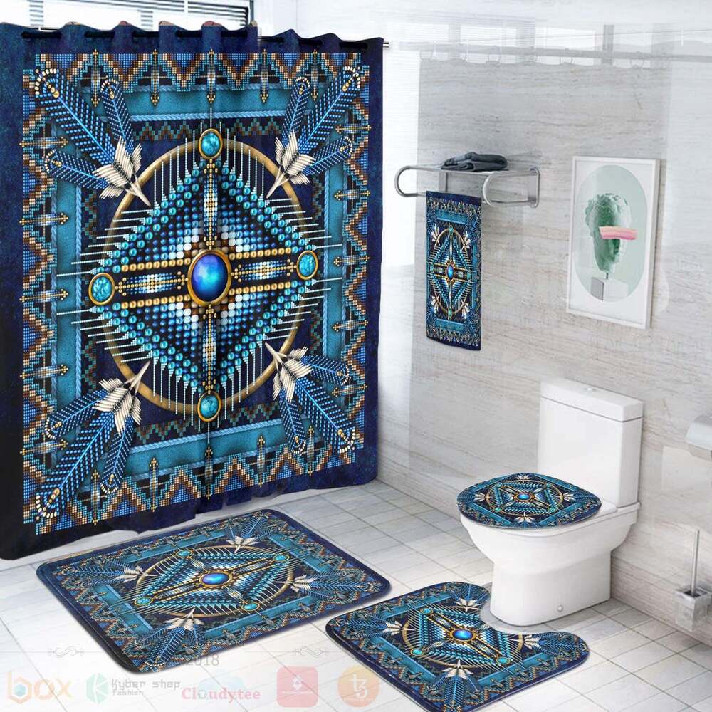 Naumaddic Arts Blue Bathroom Set