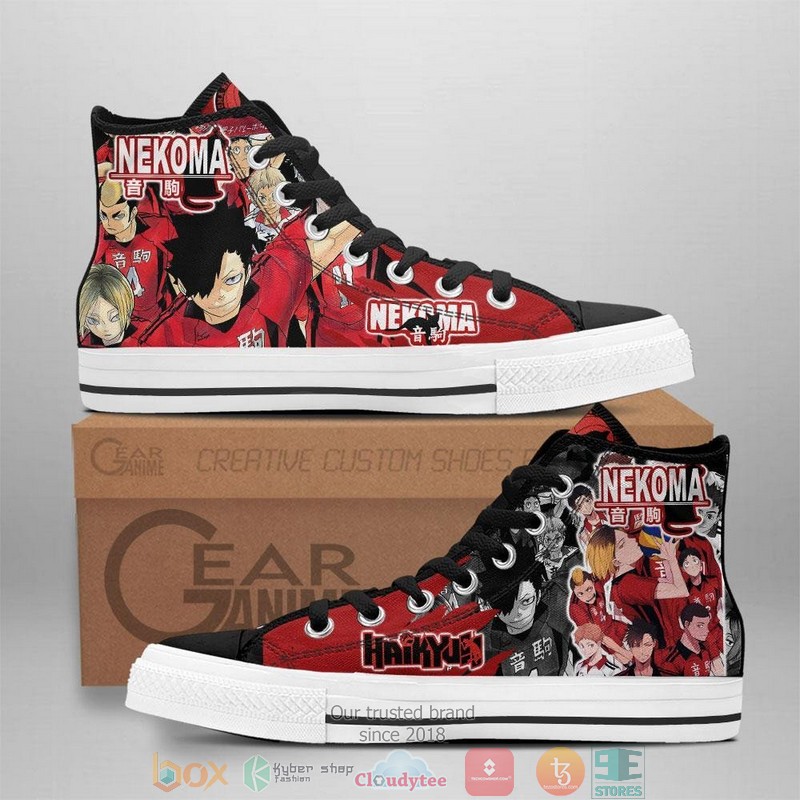 Nekoma Haikyuu High Top Canvas Shoes 1 Nekoma Haikyuu High Top Canvas Shoes