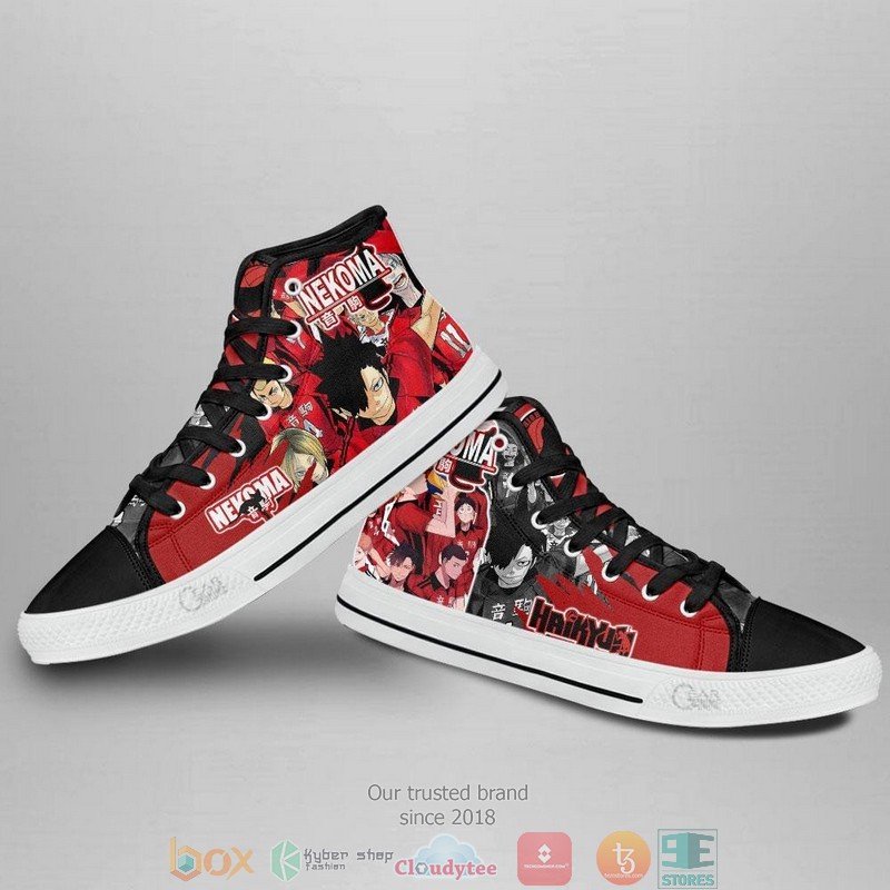 Nekoma Haikyuu High Top Canvas Shoes 4 Nekoma Haikyuu High Top Canvas Shoes 1 2 3