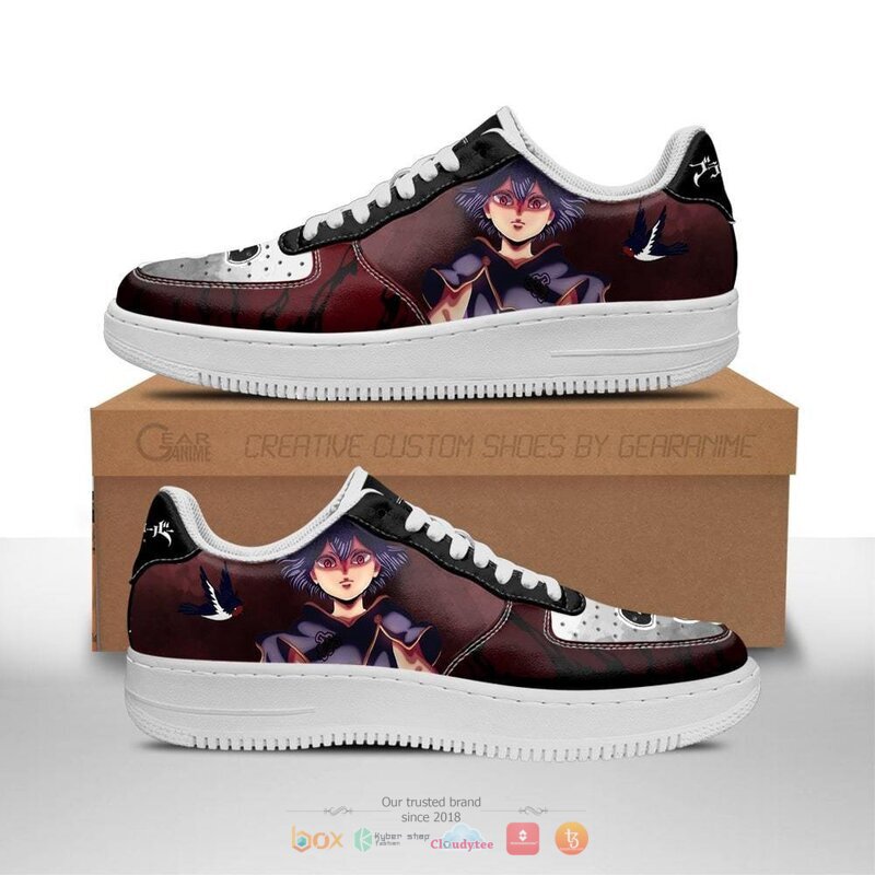 Nero Black Bull Knight Black Clover Anime Nike Air Force shoes