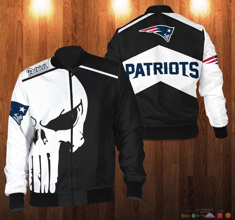 New England Patriots punisher skull Bomber Jacket