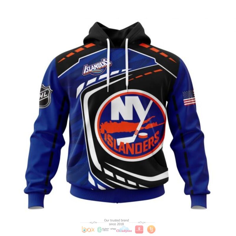 New York Islanders NHL black blue full print 3D shirt, hoodie 19 New York Islanders NHL black blue 3D shirt hoodie
