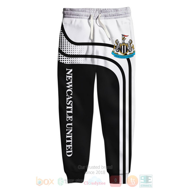 Newcastle United black white shirt, hoodie 5 Newcastle United black white 3D shirt hoodie 1 2 3 4
