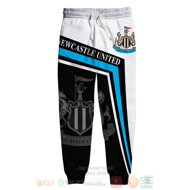Newcastle United white black shirt, hoodie 5 Newcastle United white black 3D shirt hoodie 1 2 3 4
