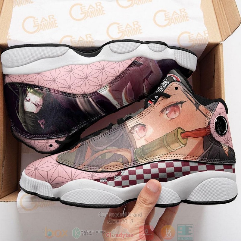 Nezuko Anime Demon Slayer Air Jordan 13 Sneaker Shoes 2 Nezuko Anime Demon Slayer Air Jordan 13 Shoes 1