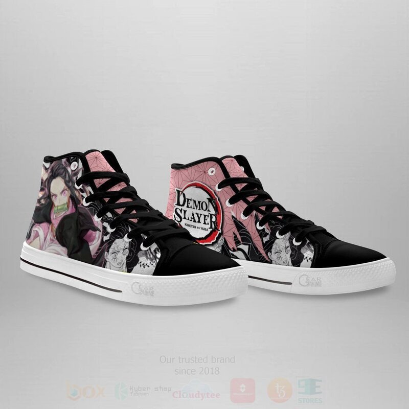 Nezuko Custom Anime Demon Slayer High Top Shoes 1