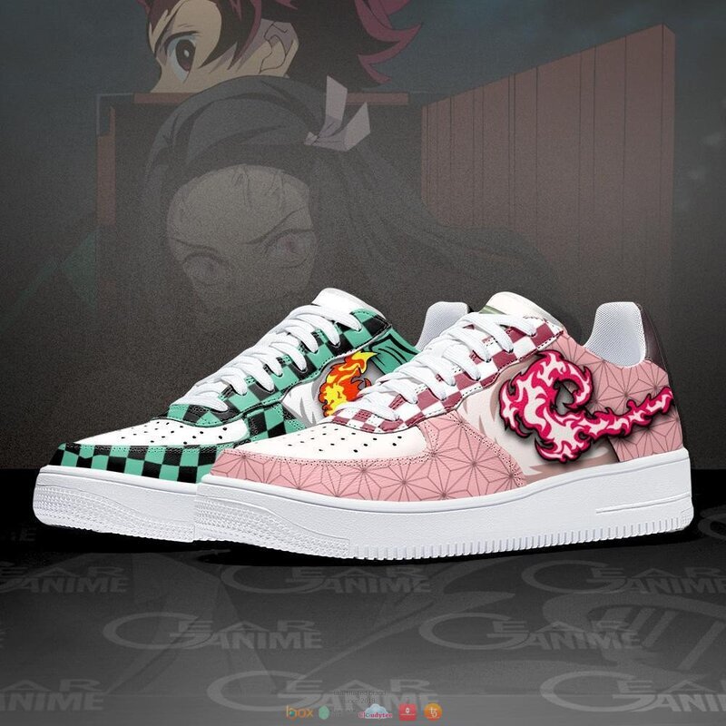 Nezuko and Tanjiro Skills Demon Slayer Anime Nike Air Force Shoes 1
