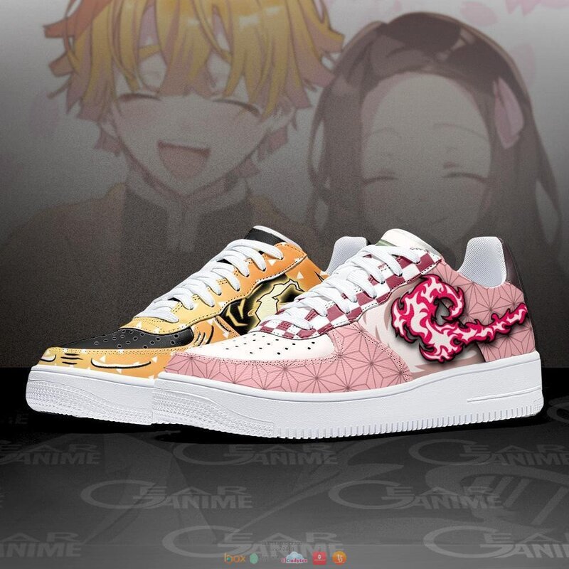Nezuko and Zenitsu Anime Skills Demon Slayer Nike Air Force Shoes 1