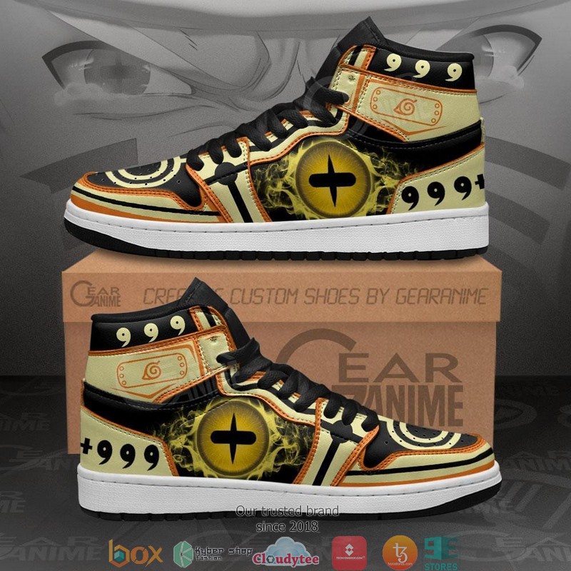 Nine Tails Chakra Mode Eyes Kurama Anime Air Jordan High top shoes