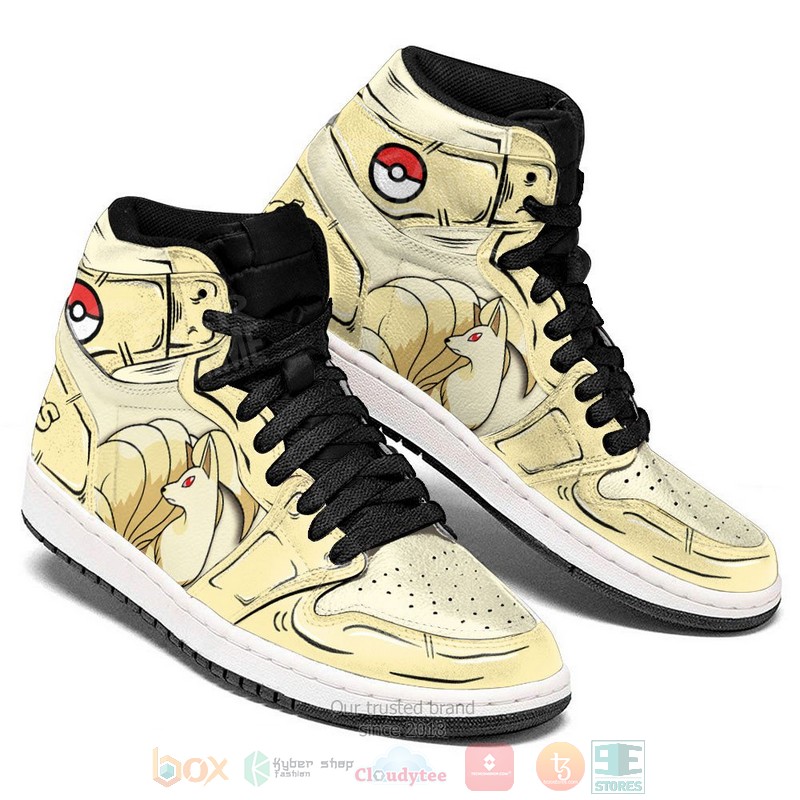 Ninetales Pokemon Anime Air Jordan high top Sneaker Shoes 4 Ninetales Pokemon Anime Air Jordan high top shoes 1 2 3
