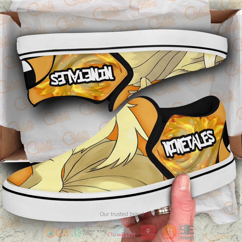 Ninetales Pokemon Anime Slip-On Sneaker Shoes 3 Ninetales Pokemon Anime Slip On Shoes 1 2