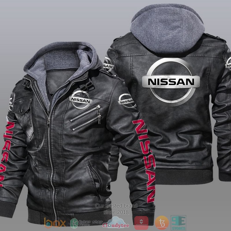 Nissan Car brand Leather Jacket