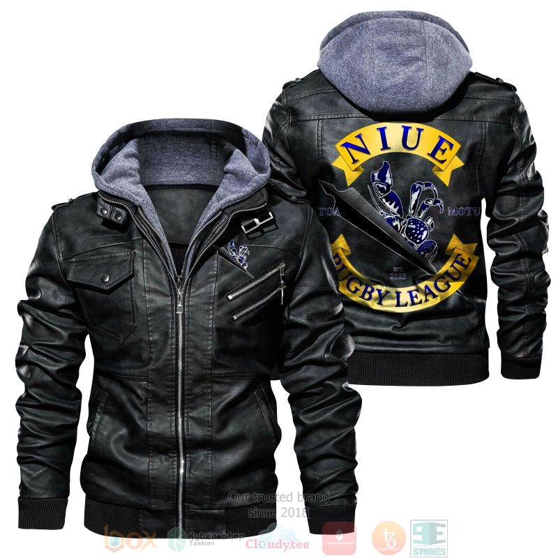 Niue Rugby League Toa Motu Leather Jacket