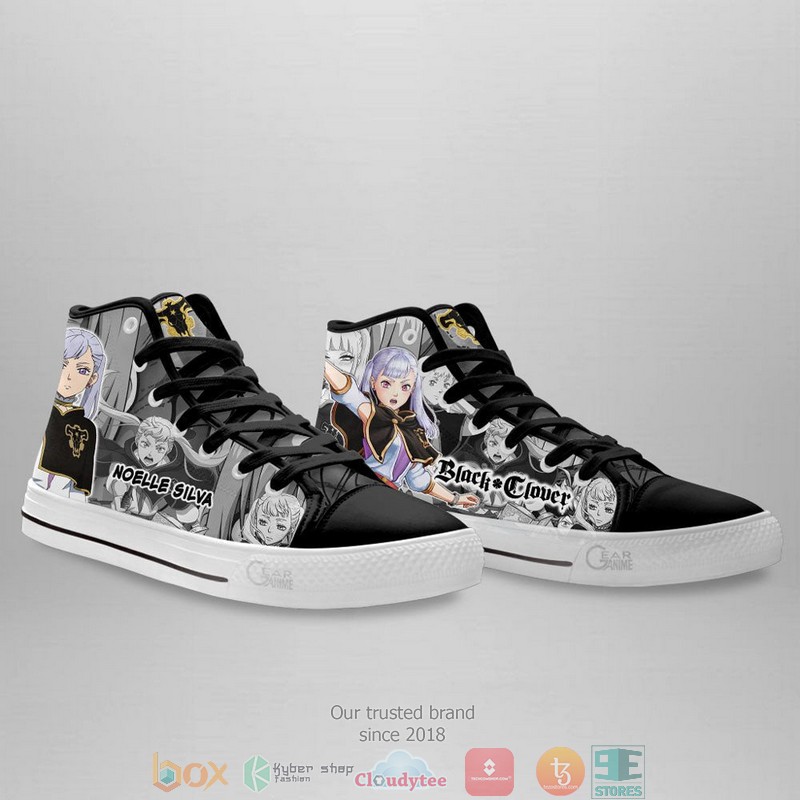 Noelle Silva Black Clover High Top Canvas Shoes 3 Noelle Silva Black Clover High Top Canvas Shoes 1 2