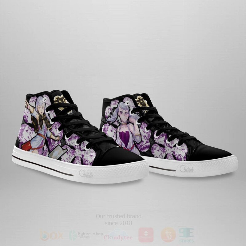 BEST Noelle Silva Custom Manga Anime Black Clover High Top Canvas Sneakers 3 Noelle Silva Custom Manga Anime Black Clover High Top Shoes 1 2