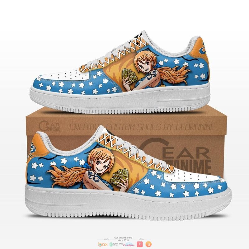 OP Nami Anime One Piece Nike Air Force Shoes