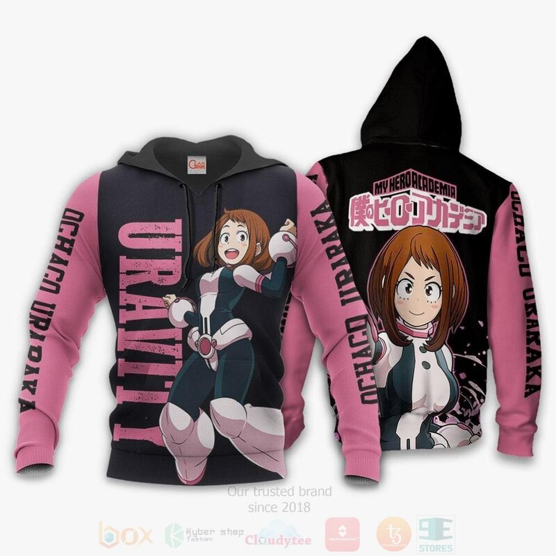 BEST Ochako Uraraka My Hero Academia Custom Anime 3D Hoodie, T-Shirt 3 Ochako Uraraka My Hero Academia Custom Anime 3D Hoodie Shirt 1 2