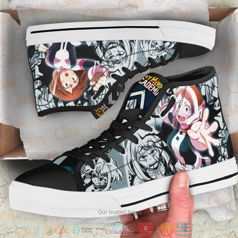 Ochako Uraraka My Hero Academia High Top Canvas Shoes 1