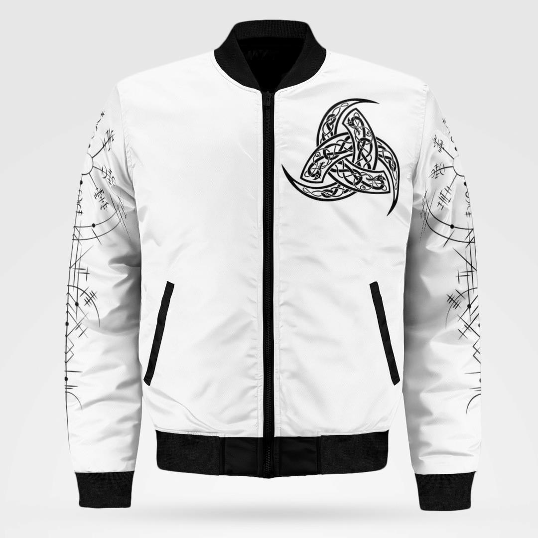 BEST Odin Art and Triple Horn Of Odin PU Leather 3D Bomber Jacket 8 Odin Art and Triple Horn Of Odin Bomber Jacket