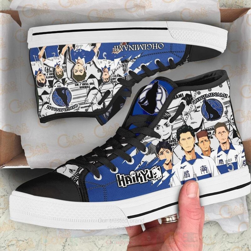 Ohgiminami High Custom Manga Anime Haikyuu High Top Shoes 1