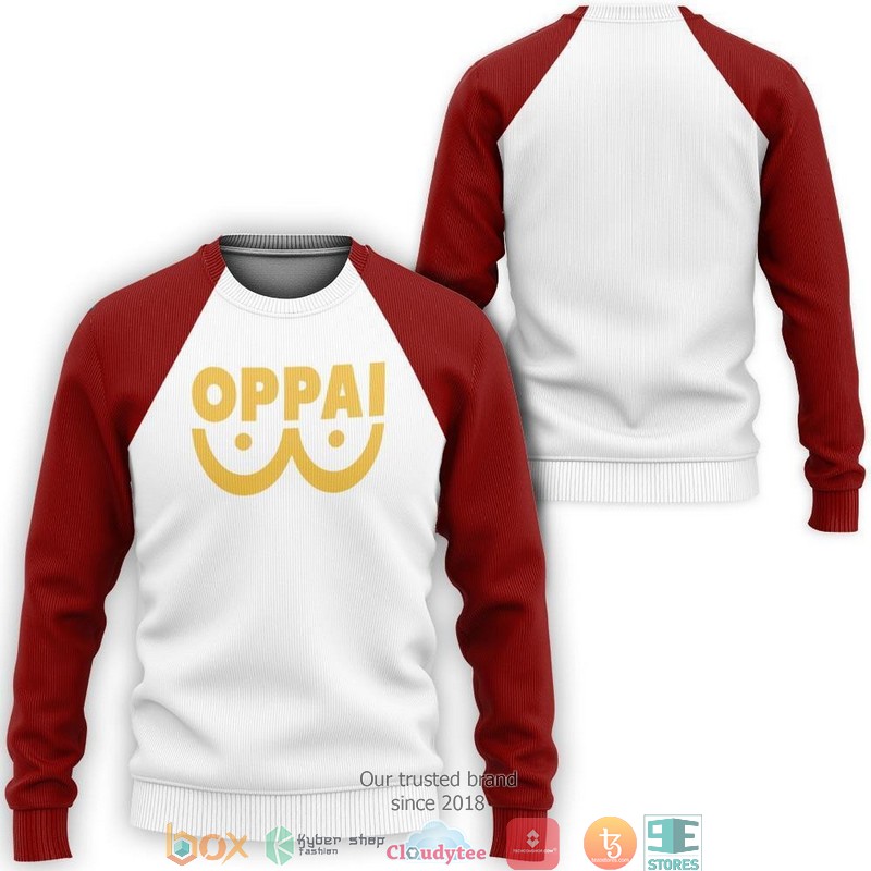 Oppai Saitama Costume One Punch Man Anime 3d shirt hoodie 1